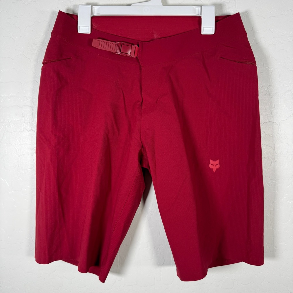 Fox Racing Lab Shorts Mens 34 Red Rawtec Ratchet Waist Cycling Outdoor